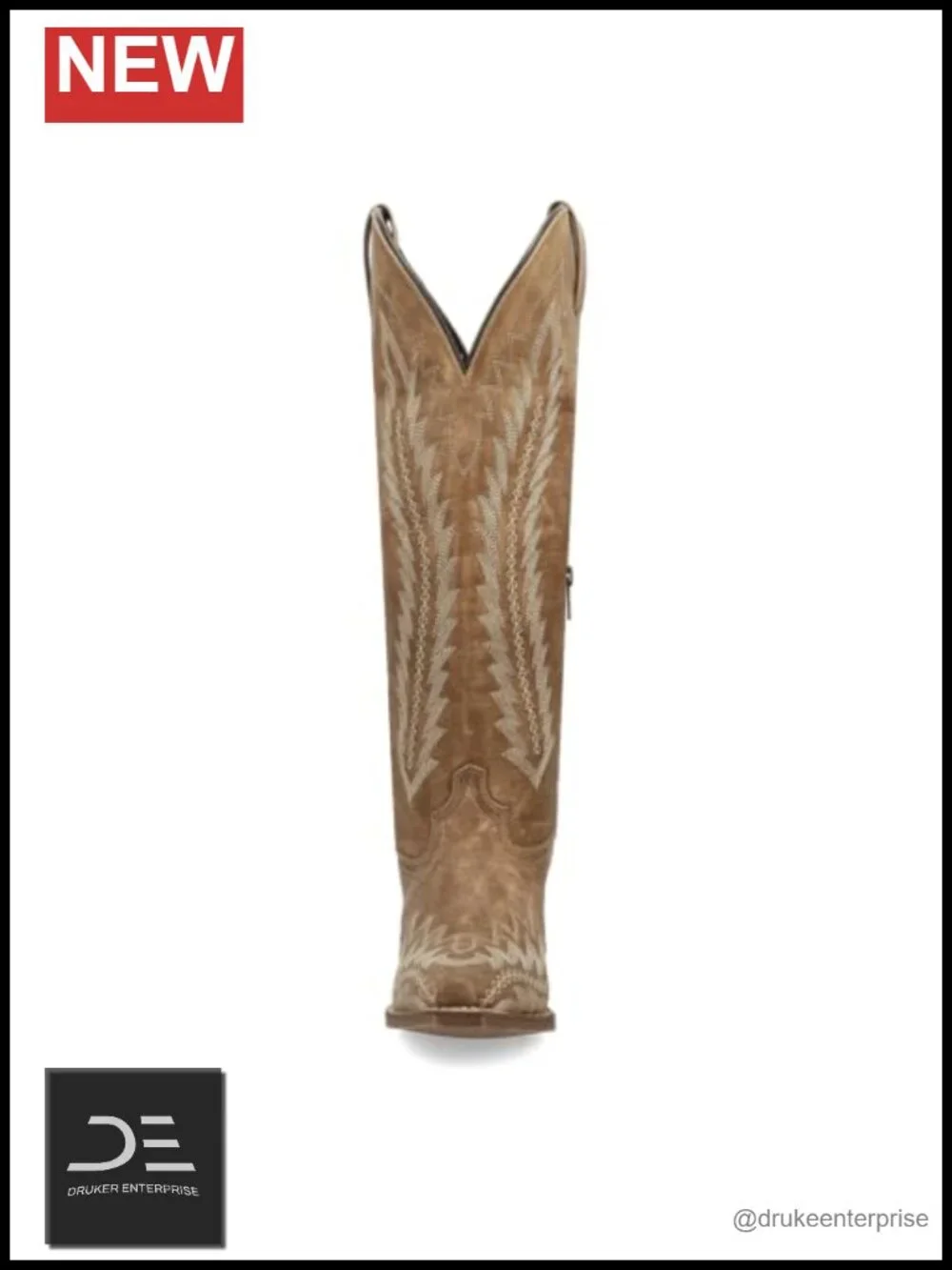 Laredo Wide Calf Knee High Snip Toe Western Boots Low Heel Faux Leather